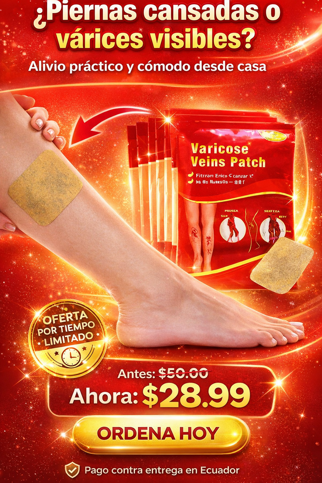 PACK DE 9 VenoPatch ¿Listo para descansar sin dolor?
