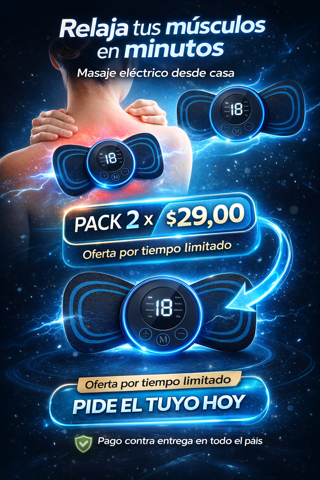 PACK DE 2 PulseFit EMS ¿Hasta cuándo vas a seguir con el dolor muscular?